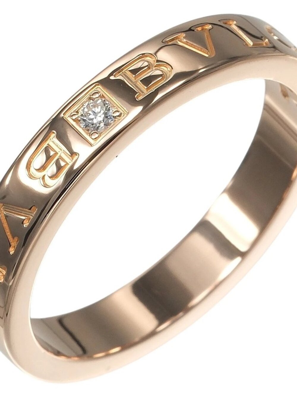 BVLGARI B.zero1 Essential Ring K18 Pink Gold/diamond #11.1(US Size) 8.2g mens